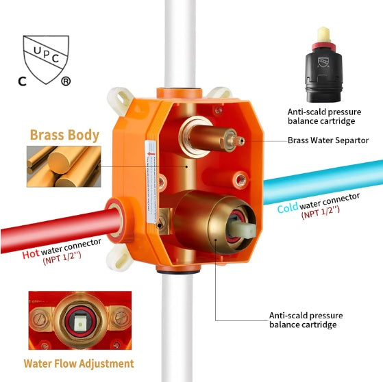 Shower System Shower Mixer Combo Set Wall-mounted